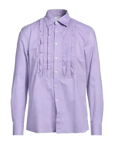 Pt Torino Man Shirt Light Purple Size 16 Cotton