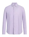Pt Torino Man Shirt Lilac Size 15 ¾ Cotton In Purple