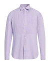 Pt Torino Man Shirt Lilac Size 15 ¾ Cotton In Purple