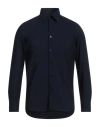 Pt Torino Man Shirt Midnight Blue Size 15 Virgin Wool