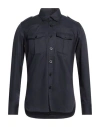 Pt Torino Man Shirt Midnight Blue Size 17 Cotton