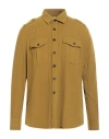 Pt Torino Man Shirt Mustard Size 16 Cotton In Yellow