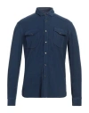 Pt Torino Man Shirt Navy Size 16 Cotton