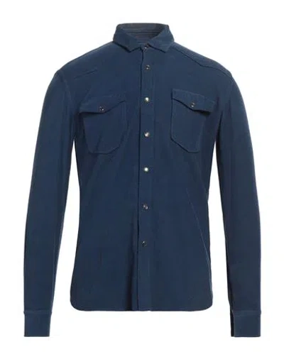 Pt Torino Man Shirt Navy Size 16 Cotton