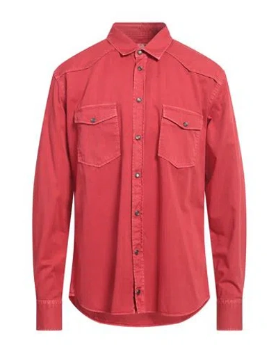 Pt Torino Man Shirt Red Size 16 Cotton