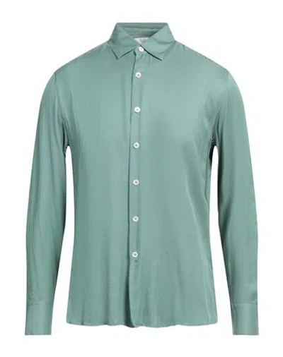 Pt Torino Man Shirt Sage Green Size 16 Viscose