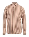 Pt Torino Man Shirt Sand Size 15 ¾ Viscose, Polyamide In Beige