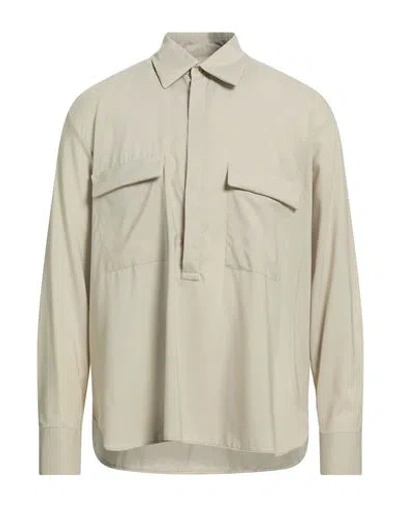 Pt Torino Man Shirt Sand Size 17 Virgin Wool In Green