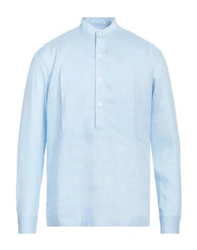 Pt Torino Man Shirt Sky Blue Size 15 Linen