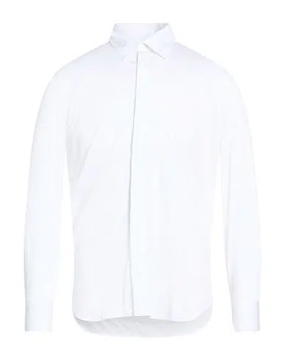 Pt Torino Man Shirt White Size 15 ½ Cotton, Nylon, Elastane