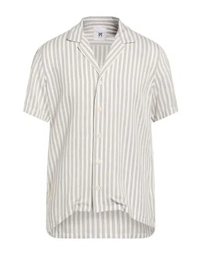 Pt Torino Man Shirt White Size 15 ¾ Viscose, Silk