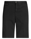 Pt Torino Man Shorts & Bermuda Shorts Black Size 38 Cotton, Elastane