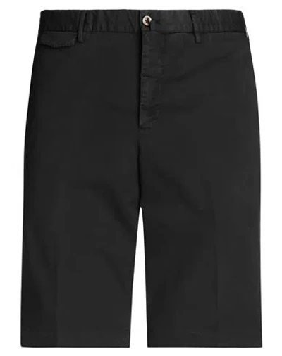 Pt Torino Man Shorts & Bermuda Shorts Black Size 38 Cotton, Elastane