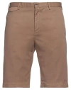Pt Torino Man Shorts & Bermuda Shorts Brown Size 32 Cotton, Elastane