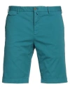 Pt Torino Man Shorts & Bermuda Shorts Deep Teal Size 32 Cotton, Elastane In Green