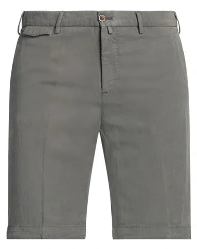 Pt Torino Man Shorts & Bermuda Shorts Grey Size 32 Lyocell, Linen, Cotton
