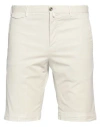 Pt Torino Man Shorts & Bermuda Shorts Ivory Size 36 Cotton, Elastane In White
