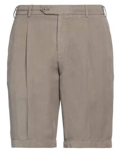 Pt Torino Man Shorts & Bermuda Shorts Sand Size 38 Linen, Cotton, Elastane In Beige