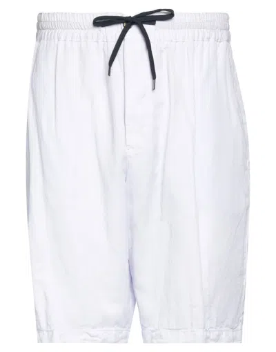 Pt Torino Man Shorts & Bermuda Shorts Lilac Size 36 Lyocell, Linen, Cotton In Purple