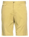 Pt Torino Man Shorts & Bermuda Shorts Mustard Size 30 Cotton, Elastane In Yellow