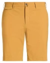Pt Torino Man Shorts & Bermuda Shorts Mustard Size 32 Polyamide, Elastane In Gold