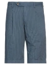 Pt Torino Man Shorts & Bermuda Shorts Navy Size 30 Cotton, Polyester, Elastane In Navy Blue