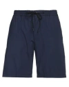 Pt Torino Man Shorts & Bermuda Shorts Navy Size 38 Cotton, Elastane In Blue