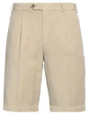 Pt Torino Lyocell Blend Herringbone Shorts In Neutral