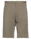 Pt Torino Man Shorts & Bermuda Shorts Taupe Size 40 Cotton, Elastane In Sand