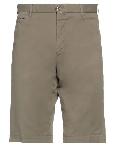 Pt Torino Man Shorts & Bermuda Shorts Taupe Size 40 Cotton, Elastane In Sand