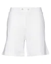 Pt Torino Man Shorts & Bermuda Shorts White Size 34 Cotton, Polyester In White