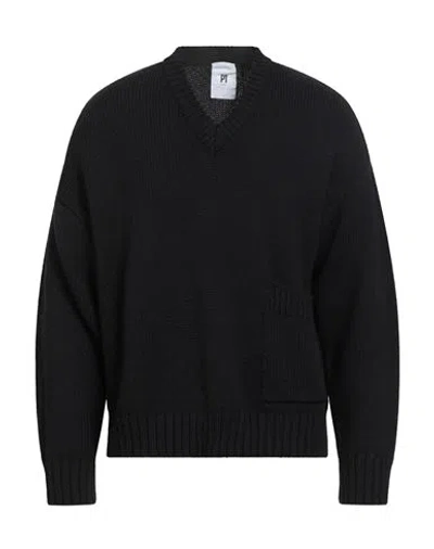 Pt Torino Man Sweater Black Size 38 Virgin Wool