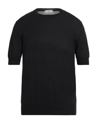 Pt Torino Man Sweater Black Size 44 Cotton In Black
