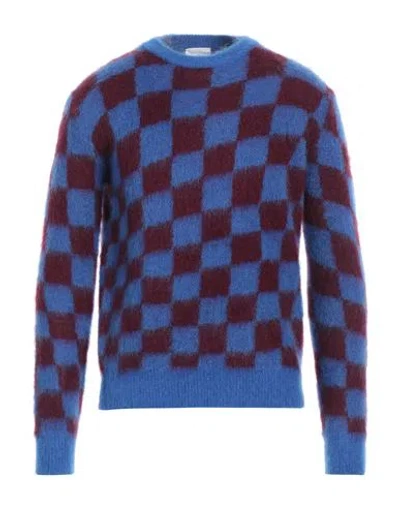 Pt Torino Man Sweater Bright Blue Size 40 Mohair Wool, Polyester, Wool