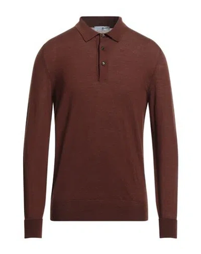 Pt Torino Man Sweater Brown Size 46 Virgin Wool