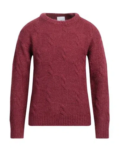 Pt Torino Man Sweater Burgundy Size 40 Wool, Alpaca Wool, Acrylic In Red