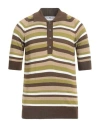 Pt Torino Man Sweater Chocolate Brown Size 40 Cotton, Viscose
