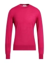 Pt Torino Man Sweater Fuchsia Size 46 Virgin Wool In Pink