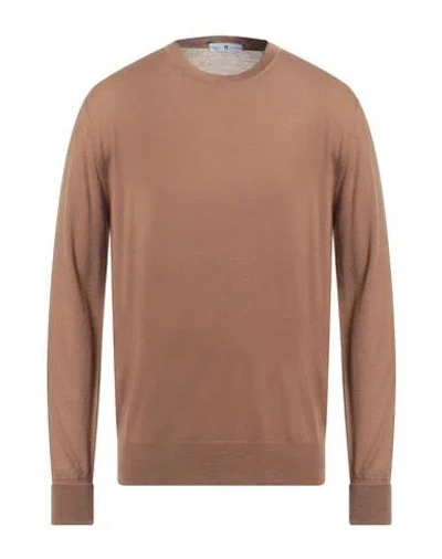 Pt Torino Man Sweater Khaki Size 42 Virgin Wool In Beige
