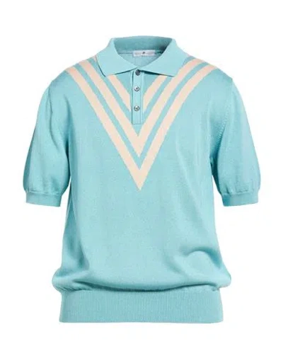Pt Torino Man Sweater Light Blue Size 42 Cotton, Viscose