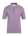 Pt Torino Man Sweater Lilac Size 44 Cotton, Silk