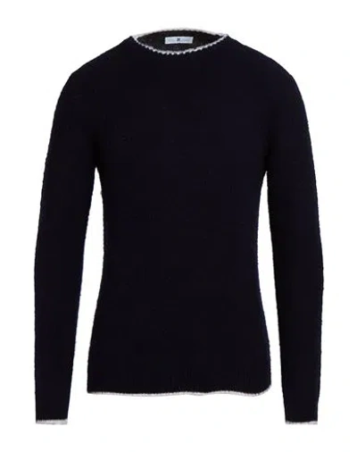 Pt Torino Man Sweater Midnight Blue Size 40 Virgin Wool, Cashmere In Black