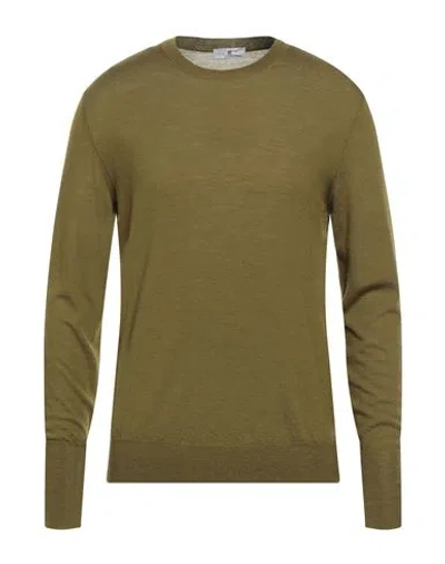 Pt Torino Man Sweater Military Green Size 40 Virgin Wool