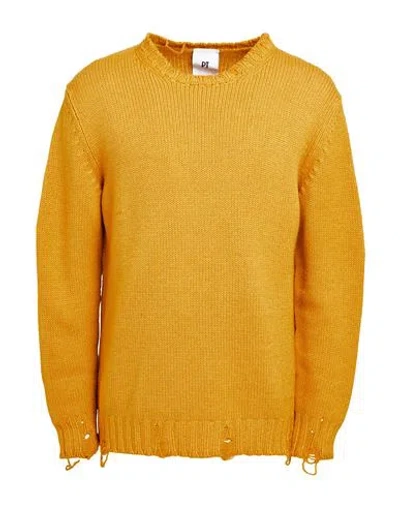Pt Torino Man Sweater Mustard Size 42 Virgin Wool In Yellow