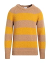 Pt Torino Man Sweater Mustard Size 44 Wool, Alpaca Wool, Acrylic In Yellow