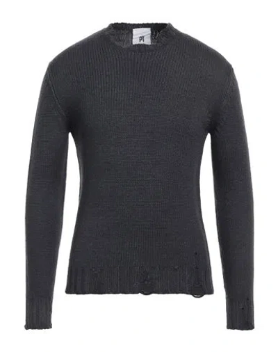 Pt Torino Man Sweater Steel Grey Size 34 Virgin Wool In Grey