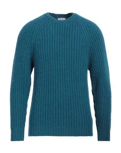 Pt Torino Man Sweater Turquoise Size 40 Wool, Alpaca Wool, Acrylic In Blue