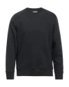 Pt Torino Navy Textured Cotton Sweatshirt In Black
