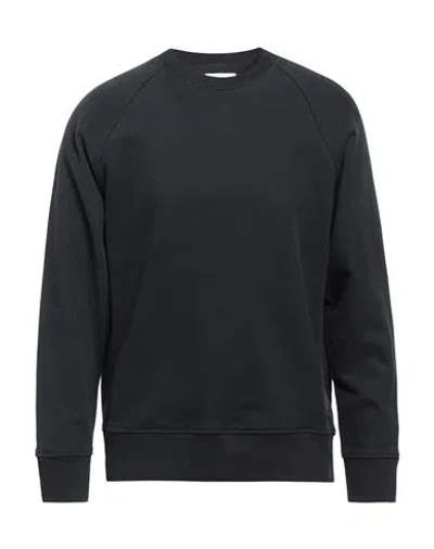 Pt Torino Navy Textured Cotton Sweatshirt In Black