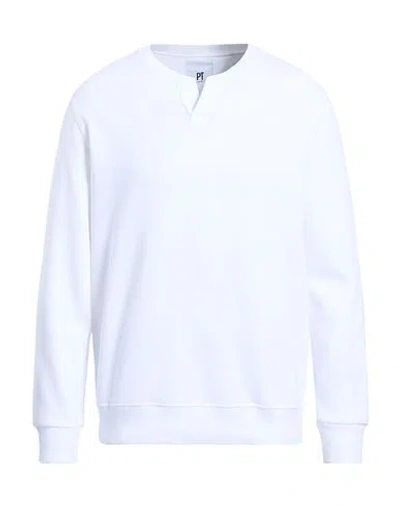 Pt Torino Man Sweatshirt White Size 40 Cotton